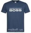 Мужская футболка Називайте мене просто Boss Темно-синий фото