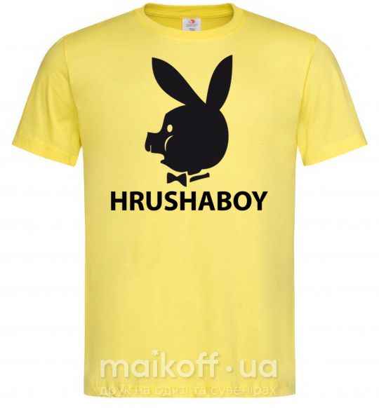 Чоловіча футболка HRUSHABOY Лимонний фото
