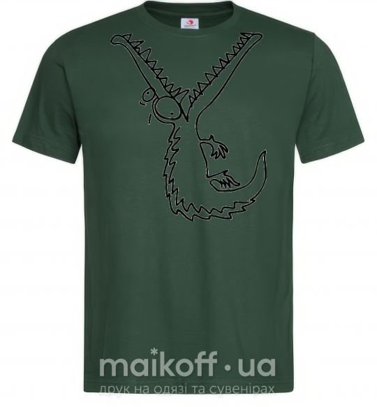 Мужская футболка КРОКОДИЛ Темно-зеленый фото