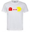 Мужская футболка Pacman is chasing Белый фото