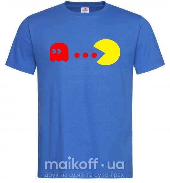 Мужская футболка Pacman is chasing Ярко-синий фото