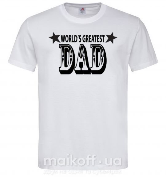 Мужская футболка WORLD'S GREATEST DAD Белый фото