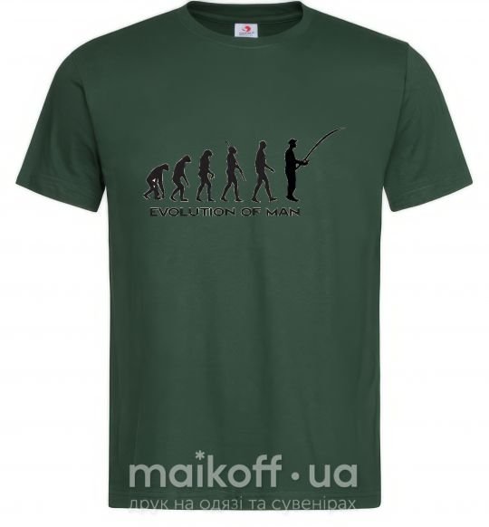 Мужская футболка EVOLUTION OF MAN Темно-зеленый фото