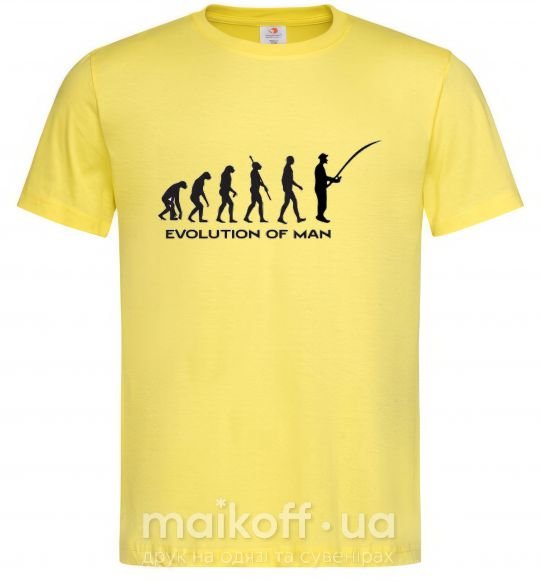 Чоловіча футболка EVOLUTION OF MAN Лимонний фото