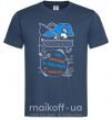 Мужская футболка Час проведений на рибалці Темно-синий фото