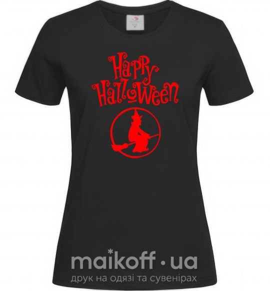 Женская футболка Halloween Ведьма Черный фото