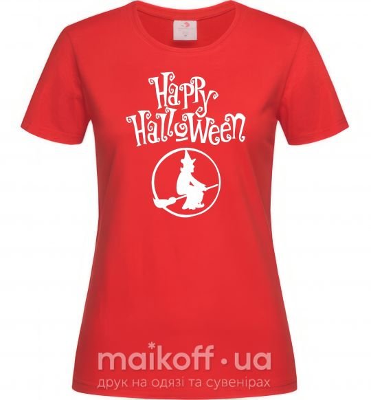 Женская футболка Halloween Ведьма Красный фото