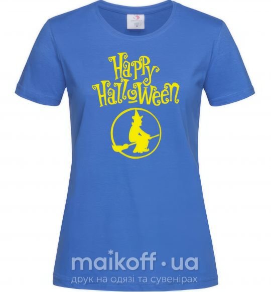 Женская футболка Halloween Ведьма Ярко-синий фото