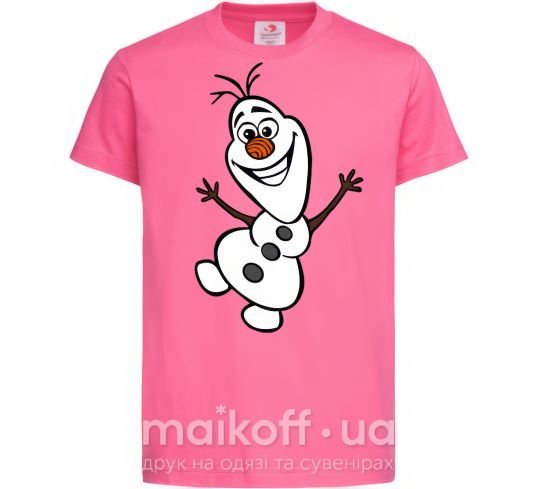 Детская футболка Олаф Ярко-розовый фото
