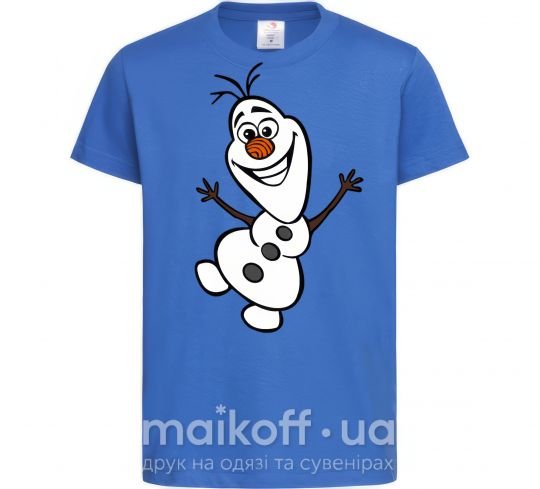 Детская футболка Олаф Ярко-синий фото