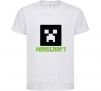 Детская футболка Minecraft green Белый фото