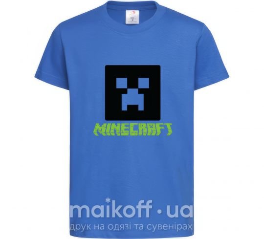 Дитяча футболка Minecraft green Яскраво-синій фото