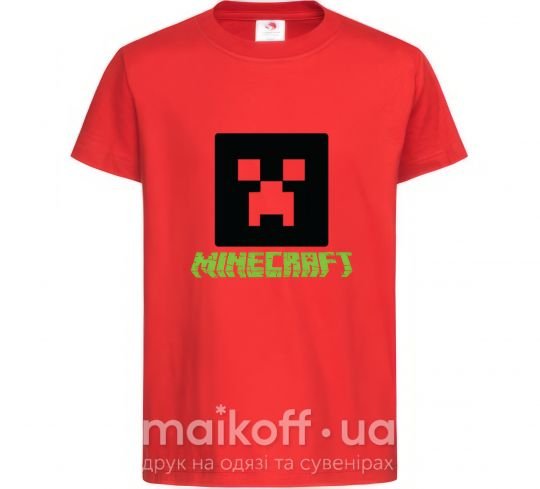 Детская футболка Minecraft green Красный фото