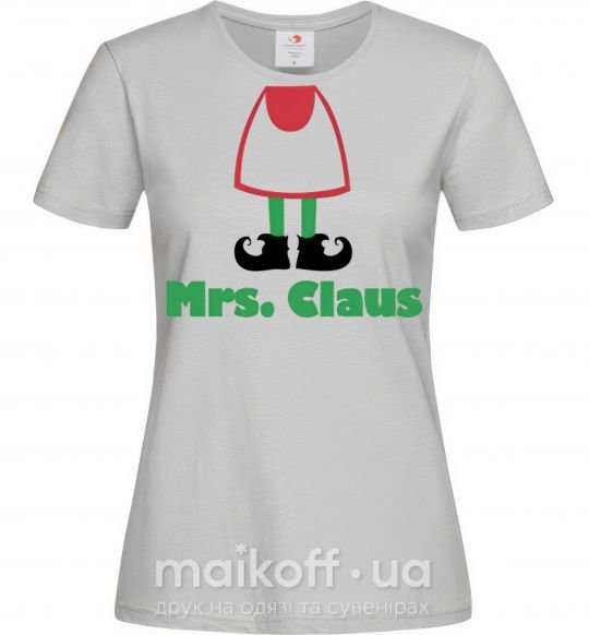 Жіноча футболка Mrs. Claus Сірий фото