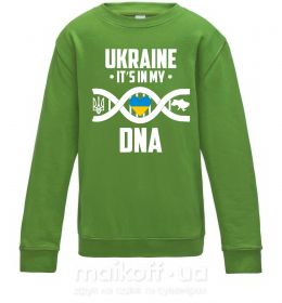 Детский Свитшот Ukraine it's my DNA Лаймовый фото