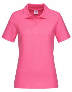 Женская футболка поло Stedman POLO WOMEN Ярко-розовый ST3100/SPK фото