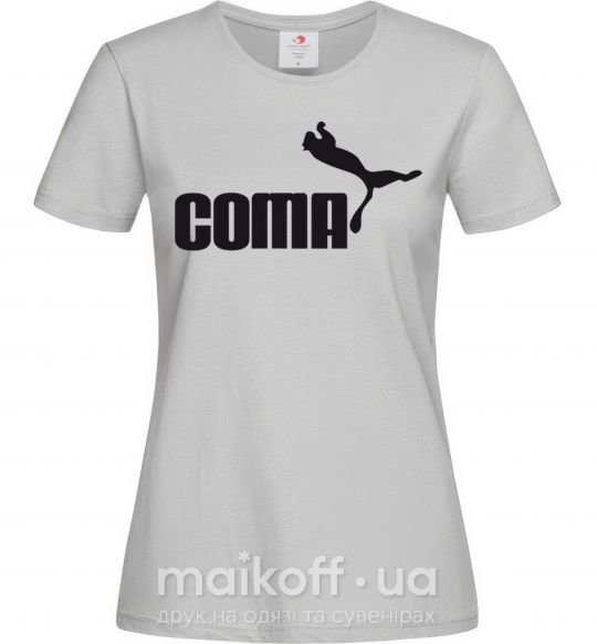 Женская футболка COMA Серый фото
