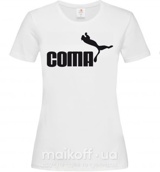 Жіноча футболка COMA Білий фото