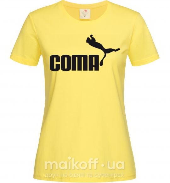 Жіноча футболка COMA Лимонний фото