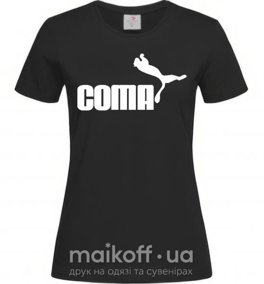 Жіноча футболка COMA Чорний фото