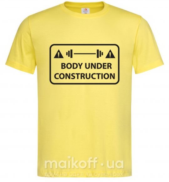 Чоловіча футболка BODY UNDER CONSTRUCTION Лимонний фото