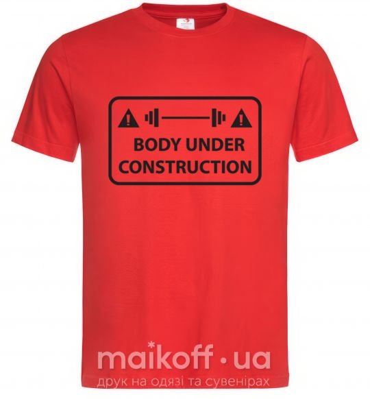 Чоловіча футболка BODY UNDER CONSTRUCTION Червоний фото