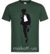 Мужская футболка MICHAEL JACKSON HAT Темно-зеленый фото