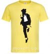 Мужская футболка MICHAEL JACKSON HAT Лимонный фото