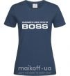 Женская футболка Називайте мене просто Boss Темно-синий фото