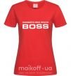 Женская футболка Називайте мене просто Boss Красный фото