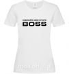 Женская футболка Називайте мене просто Boss Белый фото