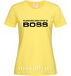 Женская футболка Називайте мене просто Boss Лимонный фото