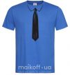 Чоловіча футболка ГАЛСТУК BLACK Яскраво-синій фото
