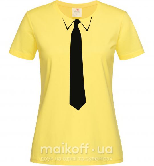 Жіноча футболка ГАЛСТУК КЛАССИКА Лимонний фото