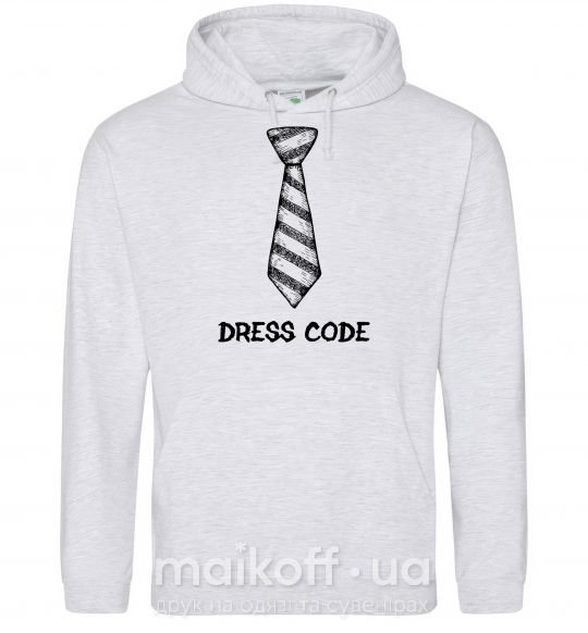 Мужская толстовка (худи) Dress code Серый меланж фото