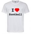 Мужская футболка I LOVE FOOTBALL Белый фото