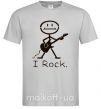 Мужская футболка I ROCK Серый фото