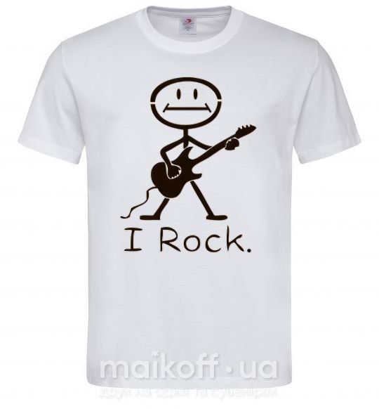 Мужская футболка I ROCK Белый фото