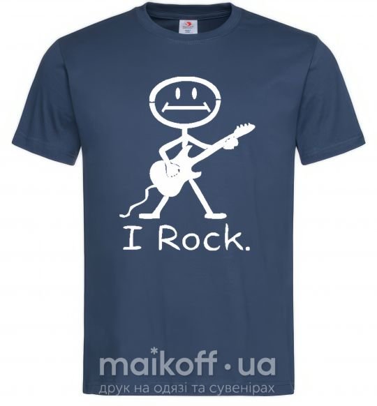 Мужская футболка I ROCK Темно-синий фото