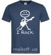 Мужская футболка I ROCK Темно-синий фото