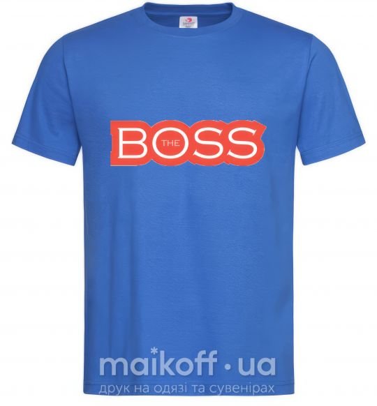 Мужская футболка Надпись THE BOSS Ярко-синий фото