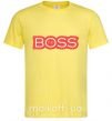 Мужская футболка Надпись THE BOSS Лимонный фото