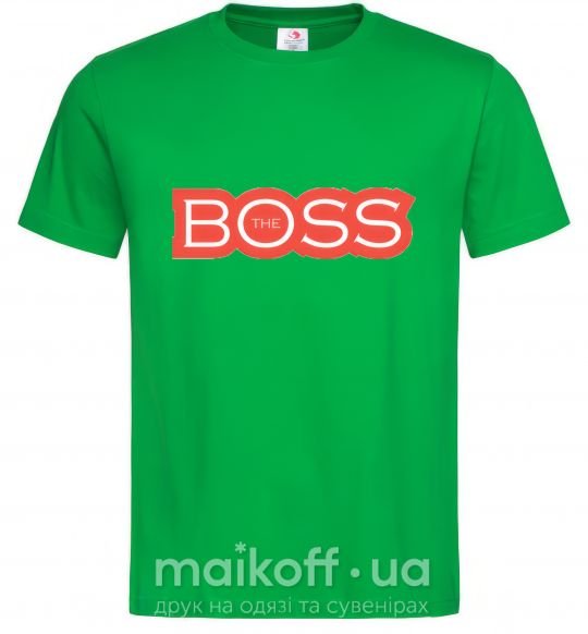 Чоловіча футболка Надпись THE BOSS Зелений фото
