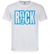 Мужская футболка ROCK с гитарой Белый фото