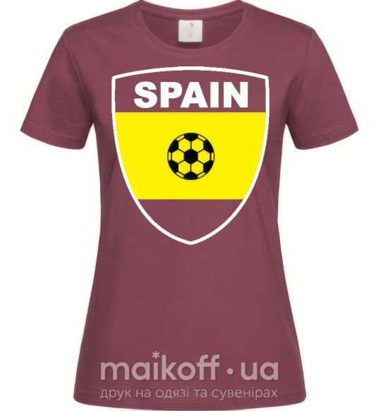 Женская футболка SPAIN Бордовый фото