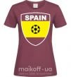 Женская футболка SPAIN Бордовый фото