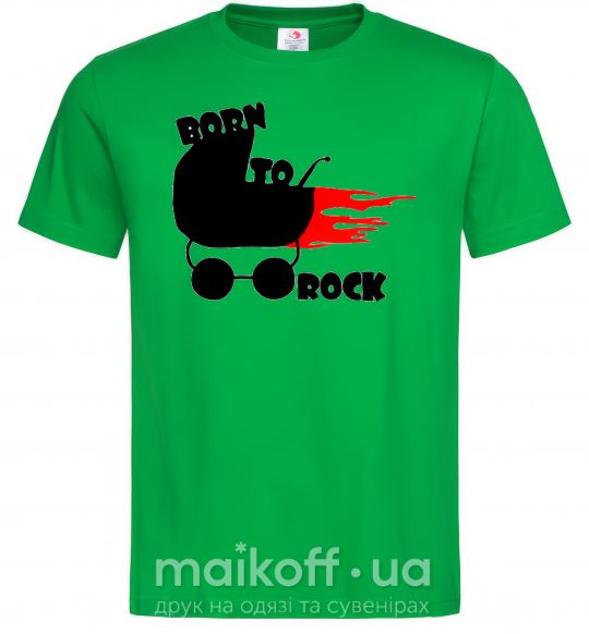 Мужская футболка BORN TO ROCK Зеленый фото