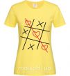 Женская футболка КРЕСТИКИ-НОЛИКИ Лимонный фото