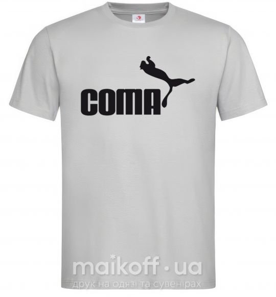Чоловіча футболка COMA с пумой Сірий фото