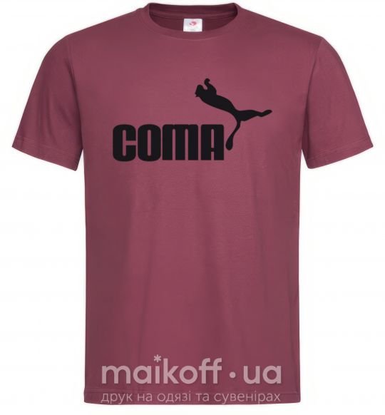 Чоловіча футболка COMA с пумой Бордовий фото
